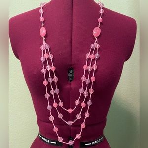 Pastel Cascade Beaded Necklace MixIt Long NWT Pink Purple